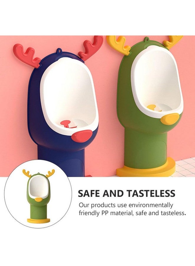 Healifty Training Potty Toilet Wall Potty Pee Training For Boys Cute Cartoon Animal Elk Urinal Potty For Boys Standing Pee Trainer Green Training Potty Kids Pee Trainer - Image 4