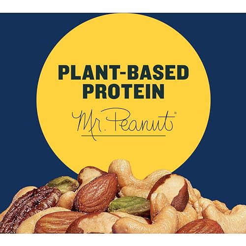 PLANTERS Deluxe Mixed Nuts - Roasted Cashews, Almonds, Brazil Nuts, Pistachios, and Pecans, Plant-Based Protein, Quick Snack, 15.25oz Canister - Image 4