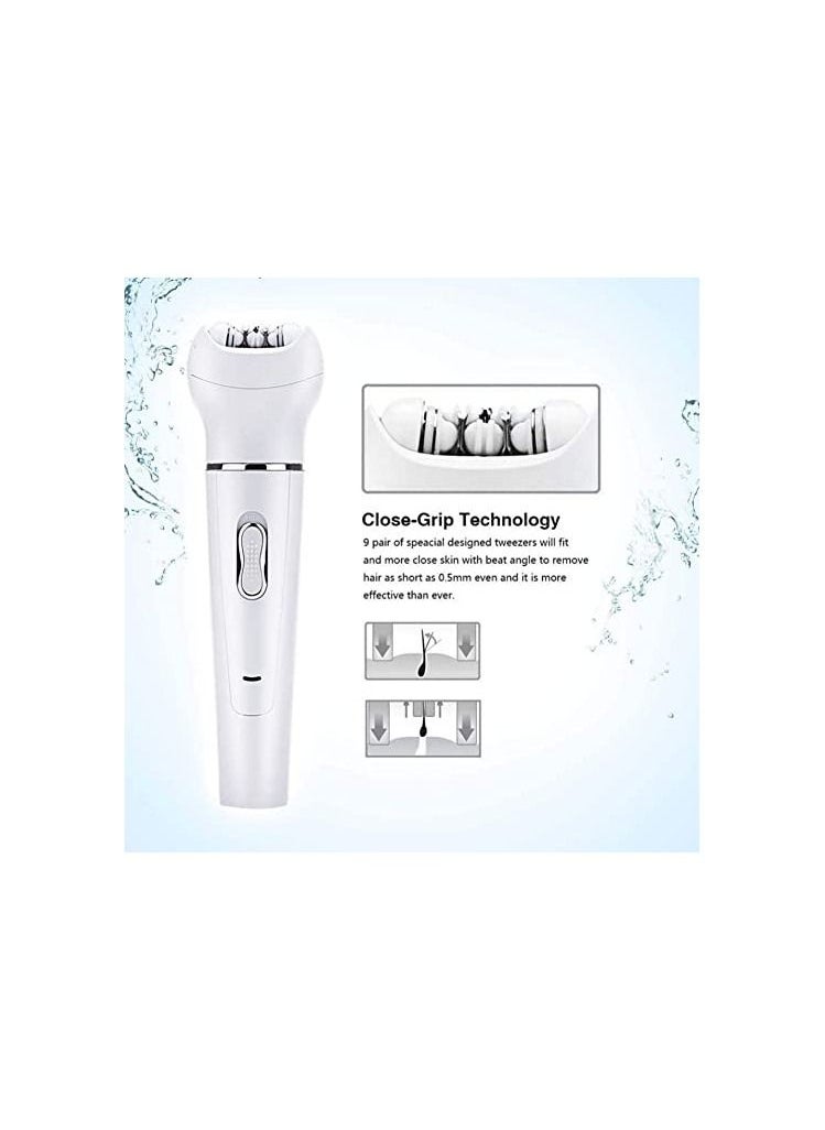 Generic - 5 in 1 Perfect Painless Women Epilator Facial Hair Remover  Trimmer for Women Pubic Hair, Epilator for Women, Hair Removal Device, Wet Dry Painless Rechargeable Shaver for Body Arms Legs Facial - Image 1