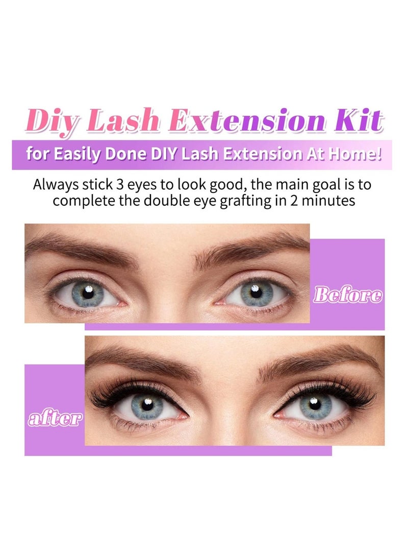 ALIVER 80 قطعة من مجموعات الرموش الصناعية الناعمة، مجموعات الرموش الصناعية، رموش صناعية فردية للنساء (10 مم - 14 مم) - Image 5