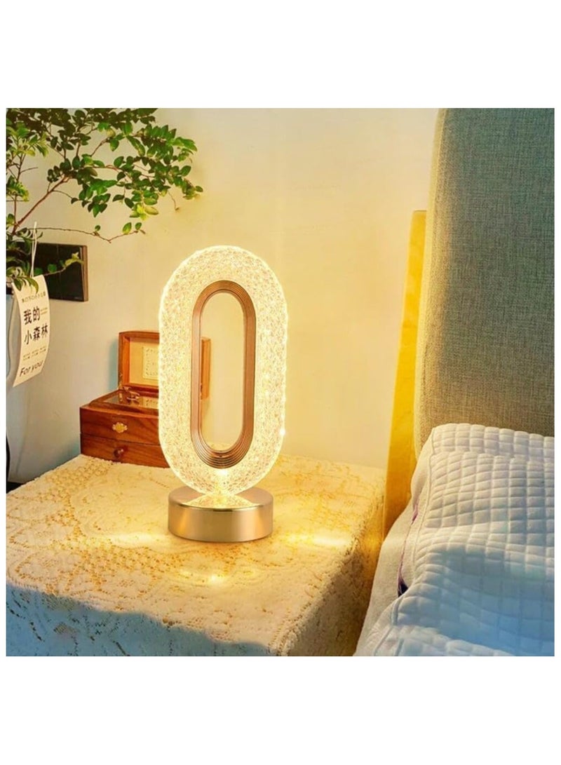 LED Table Lamp, 3 Colors Temperature Bedside Light Bedroom Lamp, LED Light Light, Small Office Lamps for Living Room Office Creative Home Decoration Unique Gift Heating - Image 1