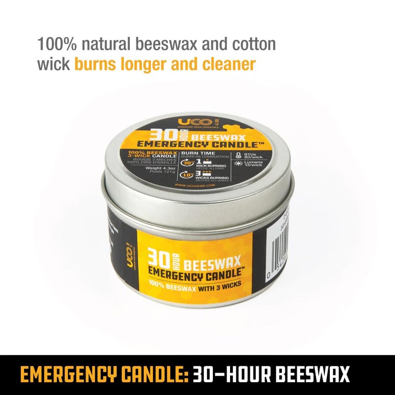 UCO Emergency Candle, Beeswax, 30 Hour - Image 2