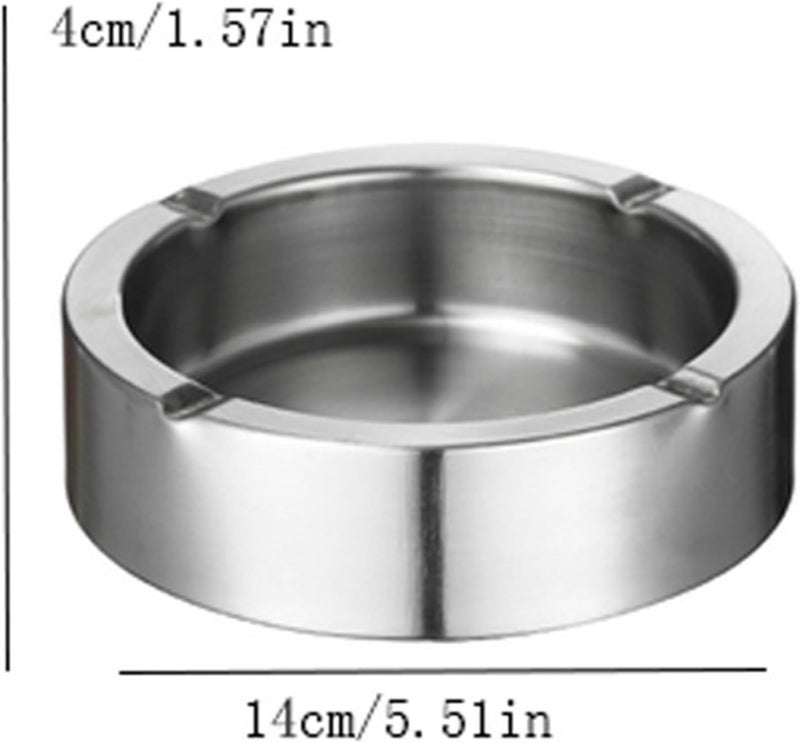 Ashtray Ceramic Thickened Stainless Steel Metal,Living Room,Bedroom,Antique Decoration,Hotel Internet Bar,Cigarette,Cigar - Image 2