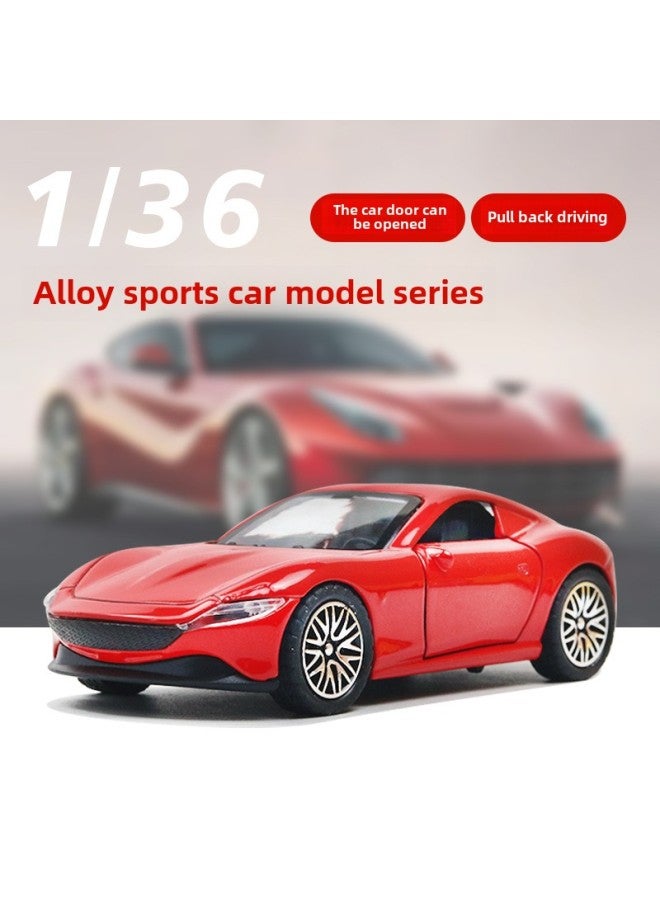 Simulation Alloy Car Model Huili Children's Toy Car 3-year-old Boy Doll Machine Toy Ornaments Wholesale-Color: Four Way Red - Image 2