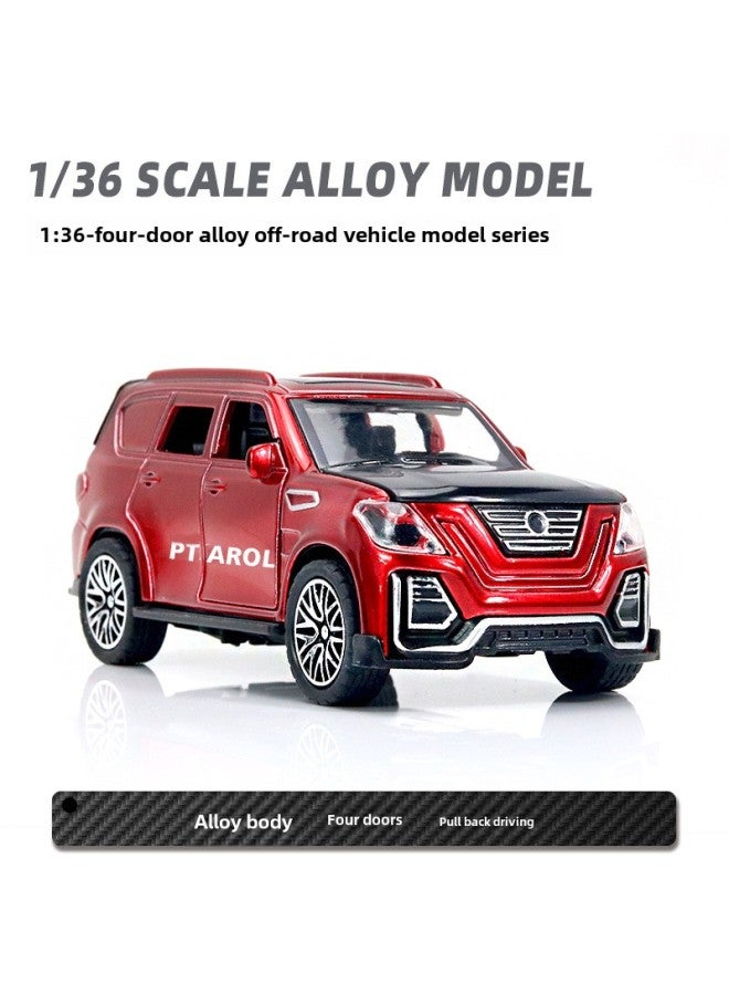Simulation Alloy Car Model Huili Children's Toy Car 3-year-old Boy Doll Machine Toy Ornaments Wholesale-Color: Four Way Red - Image 1
