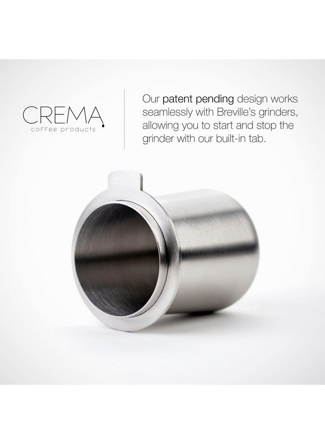 Crema Coffee Products | 54mm Dosing Cup | Brushed Silver | 100% Stainless Steel | Espresso Coffee Dosing Cup | Fits 54mm Breville Portafilters - Image 2