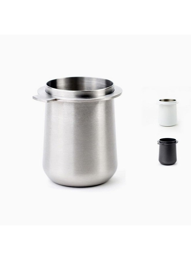 Crema Coffee Products | 54mm Dosing Cup | Brushed Silver | 100% Stainless Steel | Espresso Coffee Dosing Cup | Fits 54mm Breville Portafilters - Image 1