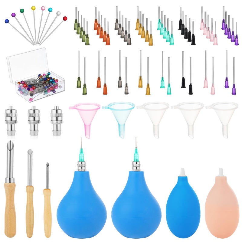 Jupwalz 151 Pcs Pottery Tools Supplies Ceramic Precision Applicator, 3 Ounce Slip Trailer Bottle and 8 Sizes Precision Needle Tip for Pottery Ceramic Glaze, Clay Tools and Supplies Set - Image 1