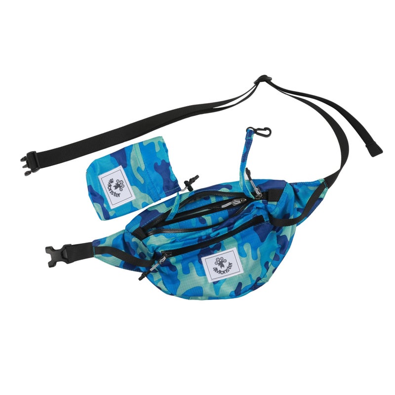 4Monster Hiking Waist Packs Portable Water Resistant Fanny Pack Bags Lightweight With Adjustable Strap For Outdoor  Workout Running Hiking Traveling Biking Camping And Fishing (Navy Blue  2L) - Image 1