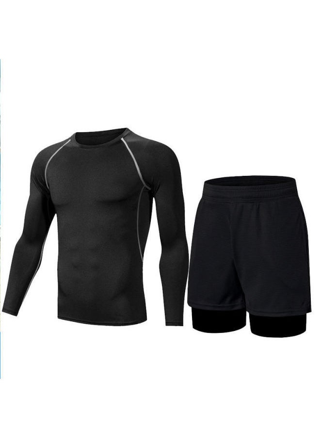 Generic - Swimwear Men's Anti-embarrassment Shorts Swimming Trunks Equipment Sunscreen Full Body Hot Spring Swimwear Men's Suit Summer-Color:Sci-fi Long Sleeves + Double-layer Swimming Trunks -Size:3xl - Image 1