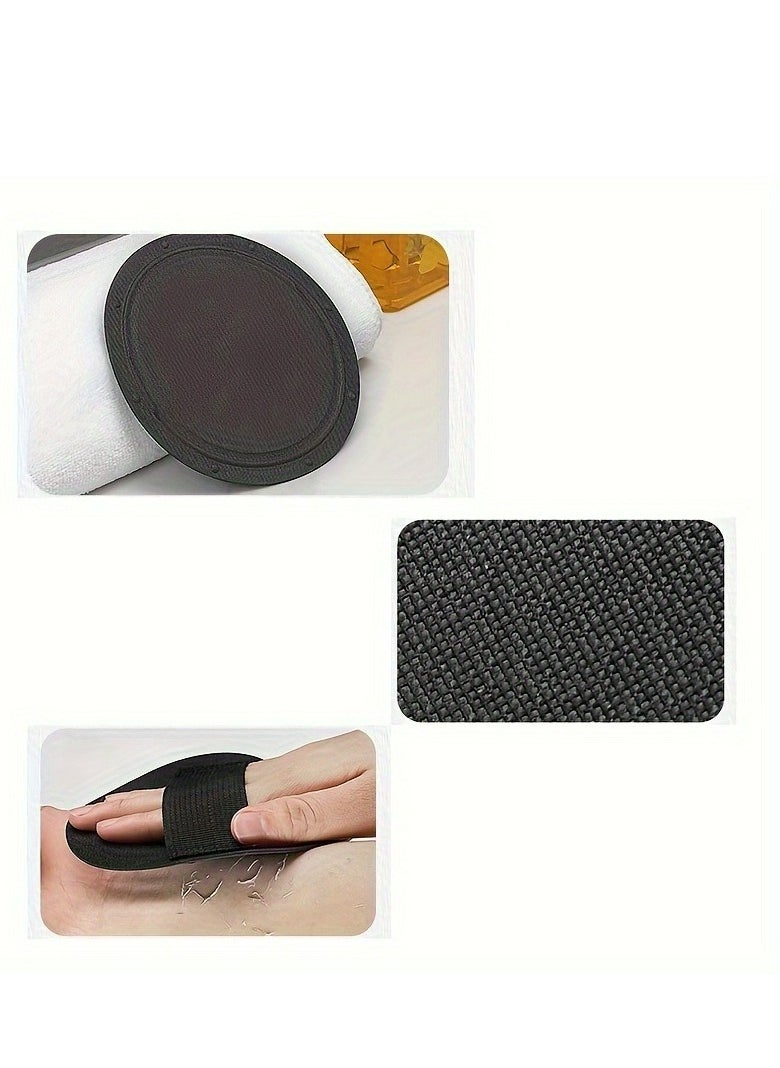Generic 1pc Black Exfoliating Bath Towel, Pain-free Round Disc Body Scrub Towel For Deep Skin Exfoliation, Unisex Shower Scrubber Accessory For Home Bathroom Use  - Image 5
