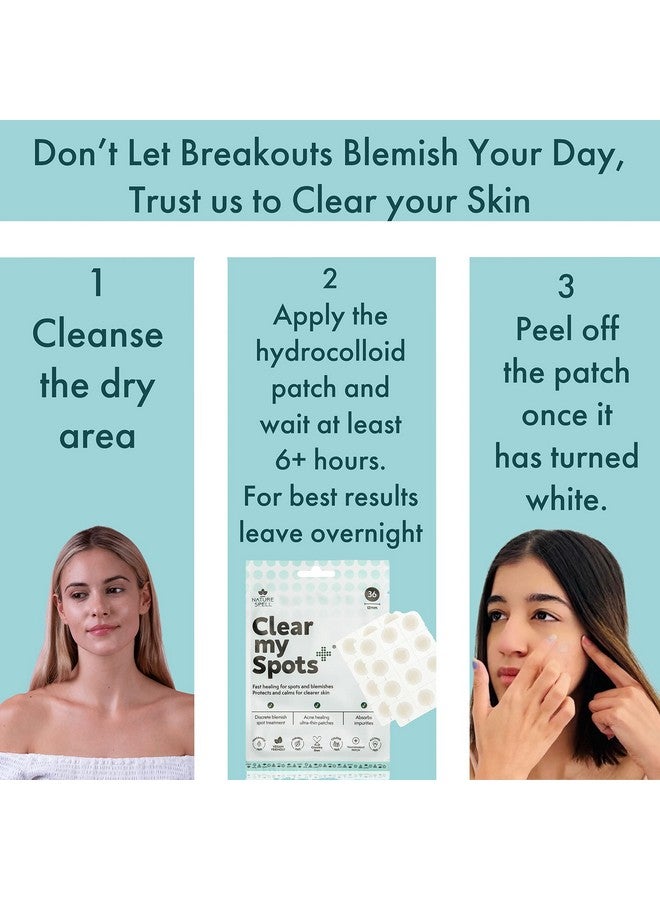 Nature Spell Clear My Spots Pimple Patches Translucent Hydrocolloid Patches Fasthealing Acne Spot Treatment Acne Patches Pack Of 36 - Image 5