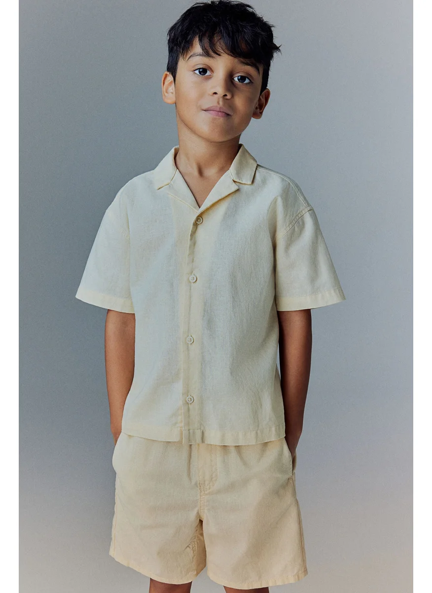 اتش اند ام Linen-Blend Resort Shirt