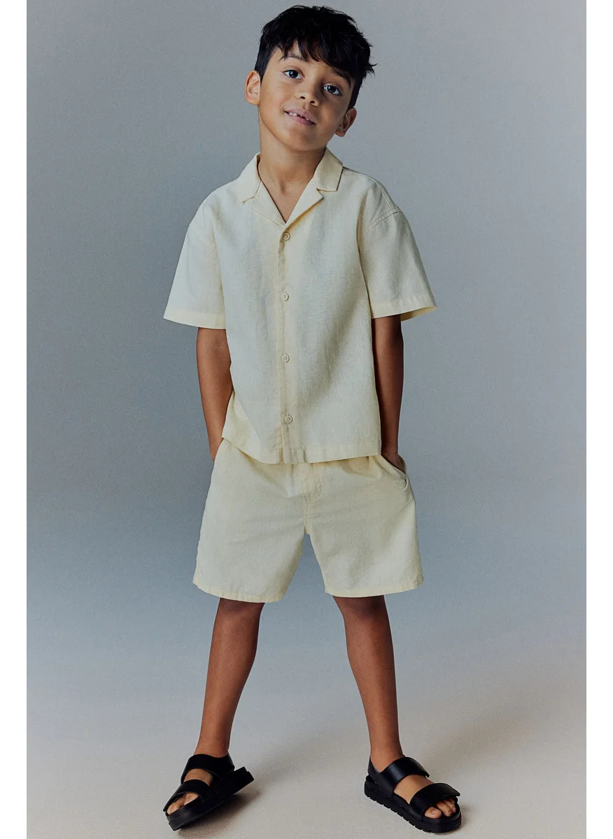 اتش اند ام Linen-Blend Resort Shirt
