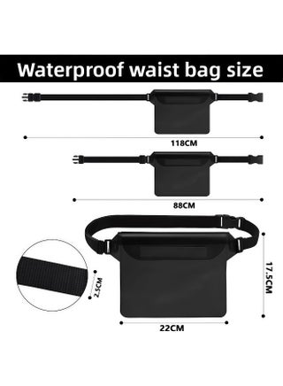 2 Pack Waterproof Pouch, Screen Touch Sensitive Waterproof Dry Bag with Adjustable Waist Strap Fanny Pack for Beach, Boating, Swimming, Kayaking and Outdoor Water Sports - view 5