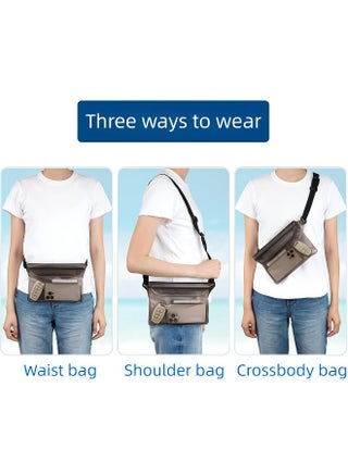 2 Pack Waterproof Pouch, Screen Touch Sensitive Waterproof Dry Bag with Adjustable Waist Strap Fanny Pack for Beach, Boating, Swimming, Kayaking and Outdoor Water Sports - view 3