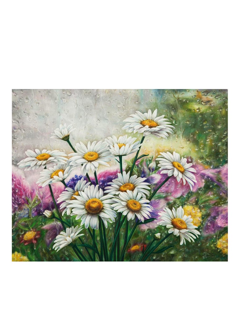 SYOSI لوحة أزهار باللون رقمياً للبالغين، مجموعة رسم باللون رقمياً للمبتدئين على قماش الرسم مع فراشي وأصباغ أكريليك هدايا فنية وحرفية 16"x20" (بدون إطار) - Image 1