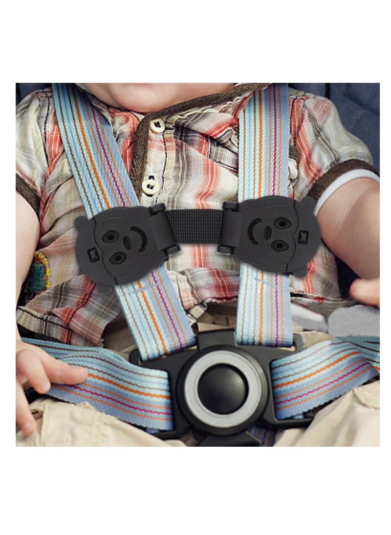 Bebiland 2 PCS Anti-Slip Chest Harness Clip, Baby Safety Strap Prevent Children, Kids Taking Their Arms out of Child Car Seat, High Chairs, Strollers, Baby Reins (Monkey)  - Image 5