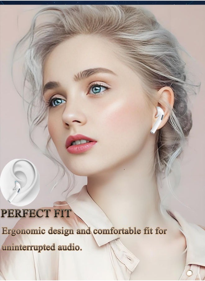 Manningwang - Manningwang TWS Half In-Ear Earphones Wireless Earbuds With Protective Cover - Image 1