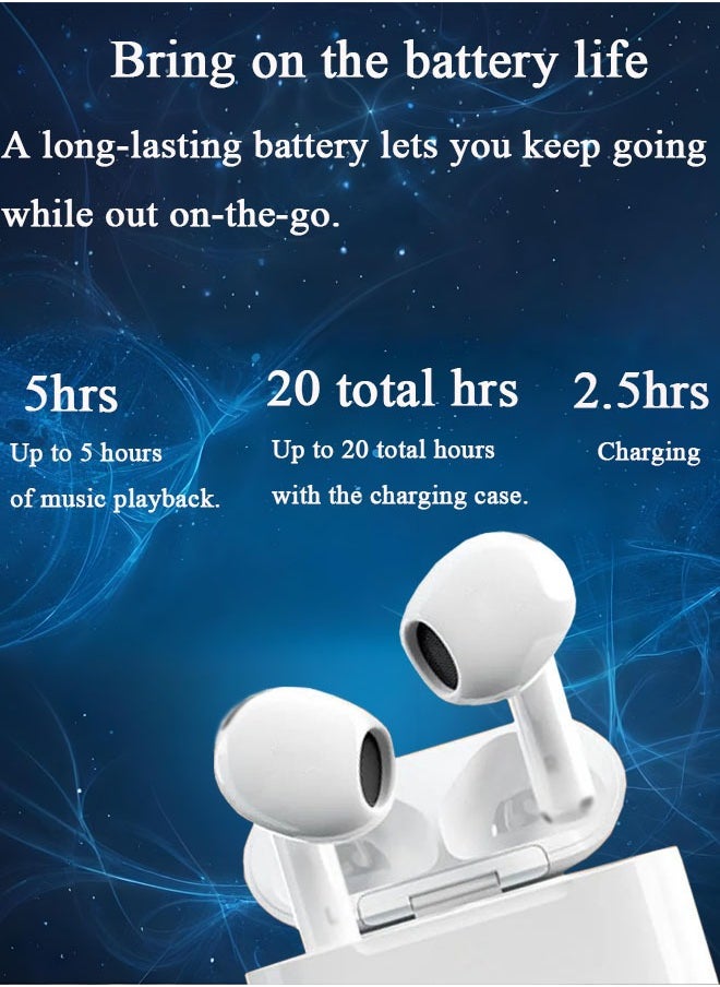Manningwang - Manningwang TWS Half In-Ear Earphones Wireless Earbuds With Protective Cover - Image 1