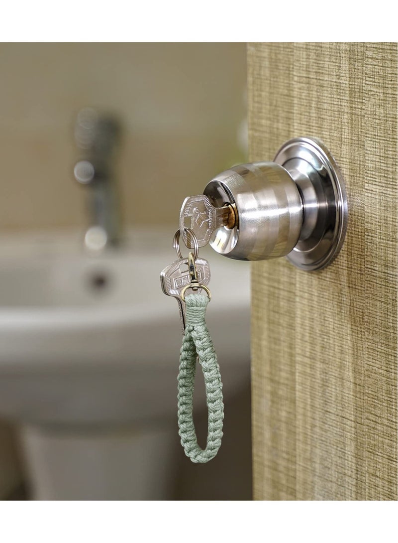 Excefore Boho Macrame Keychain, Bracelet Handmade, Wristlet Keychain Keyring Holder Wrist Lanyard for Women - Image 4