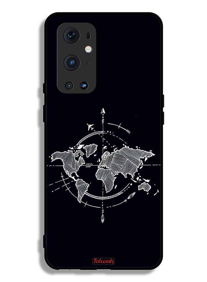 Tolwak OnePlus 9 Pro 5G Protective Case Cover Compass Art - Image 2