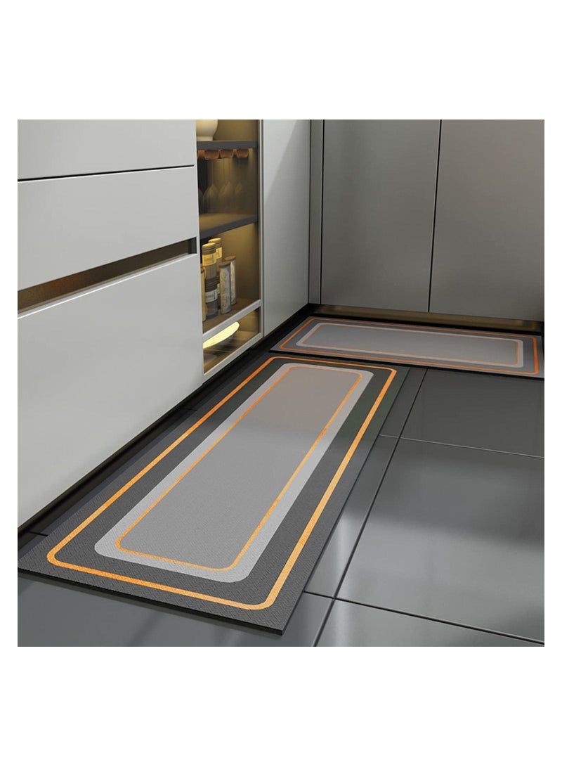 GGEROU 2 Piece Kitchen Rugs Non-slip Kitchen Mats For Floor 150x 45 And 80x45 Cm  - Image 1
