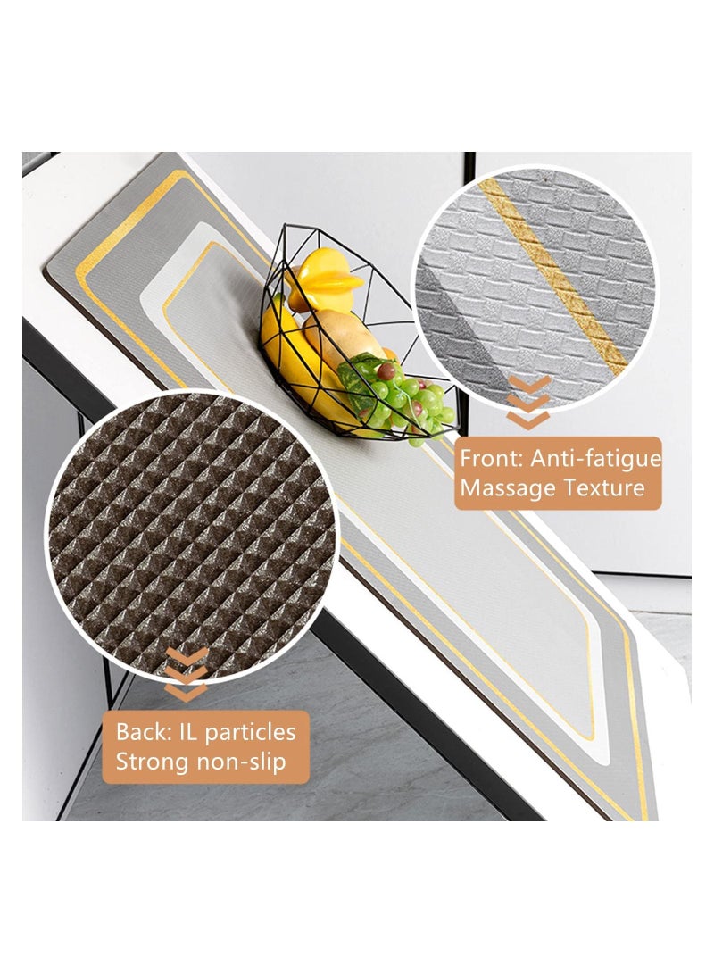 GGEROU 2 Piece Kitchen Rugs Non-slip Kitchen Mats For Floor 150x 45 And 80x45 Cm  - Image 2
