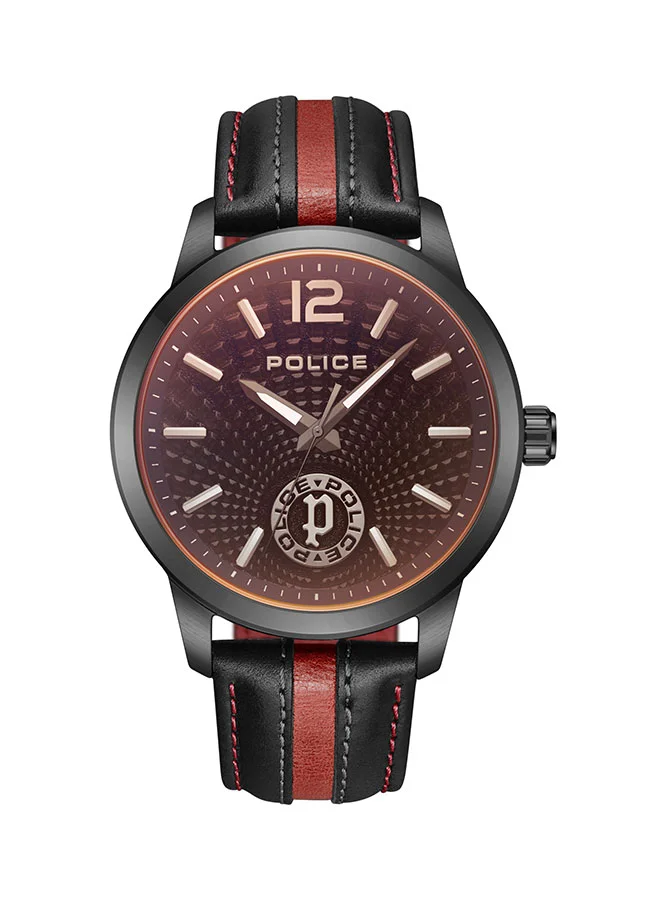 POLICE Raho Gents Analog Watch With Black Dial & Black & Red Strap -PEWJA0021602