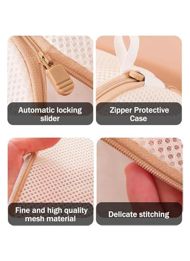 MIXDE - Mesh Laundry Bags,Double Layer Thickened Laundry Net Fabric Durable, Travel Organization Bag for Lingerie,Clothes,Jeans,Bath Towel,Sock,Set of 6,Pink (34-3) - Image 1