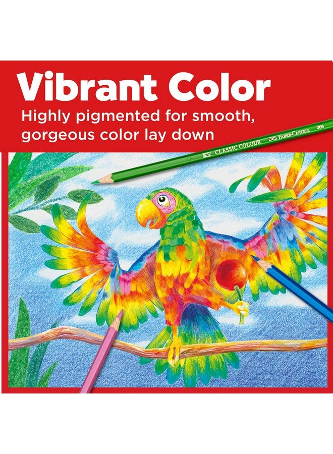 FABER-CASTELL Faber-Castell Classic Colored Pencils Tin Set, 48 Vibrant Colors In Sturdy Metal Case  - Image 5