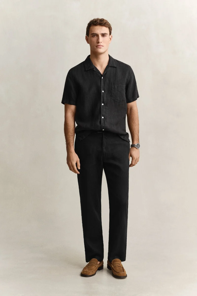 غانت Regular Fit Linen Drawstring Pants
