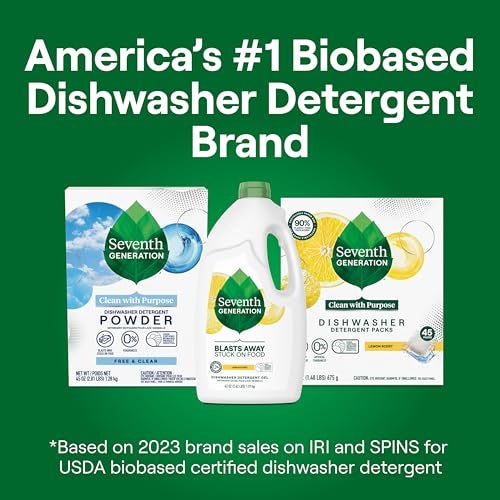Seventh Generation Dishwasher Detergent Gel Liquid Soap Lemon Scent Dish Detergent 42 oz, Pack of 6 - Image 5