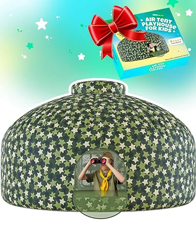 Skywin Delta Dome Air Tent for Kids with Door 77 x 50 Builds in 30 Seconds Toddler Tents Indoor for Imaginative Play Spacious Kids Forts Indoor Playhouse for Boys and Girls Fan Not Included - Image 1