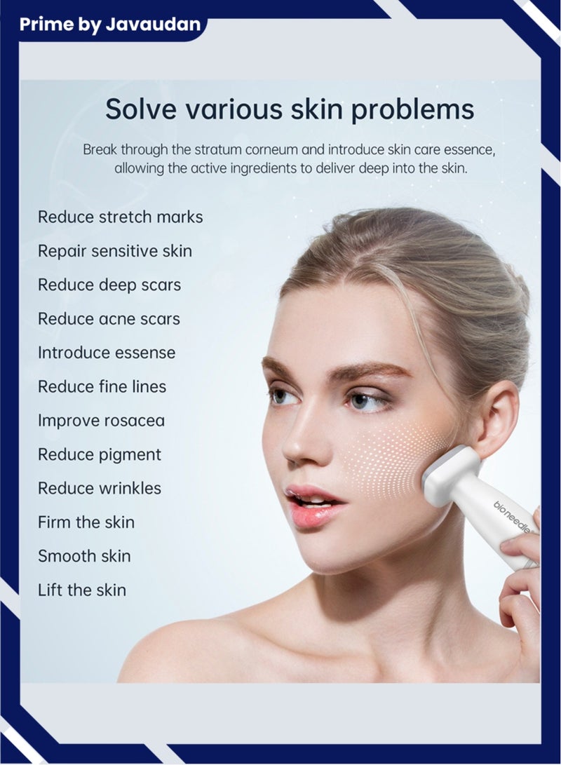 bio needle Adjustable 0-2mm 120 Pins Derma Stamp Microneedling Pen Microneedle Stamp For Hair, Beard Growth, Shrink Pores, Brighten Skin Tone - Image 3