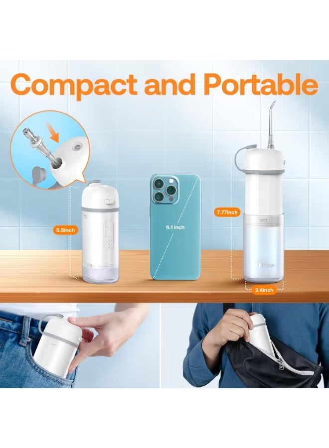 Bitvae Water Flosser for Teeth Portable Mini Water Flosser with Telescopic Tank Cordless Water Teeth Cleaner Picks Type-C Rechargeable Cordless Oral Cleaner for Home and Travel - Image 2
