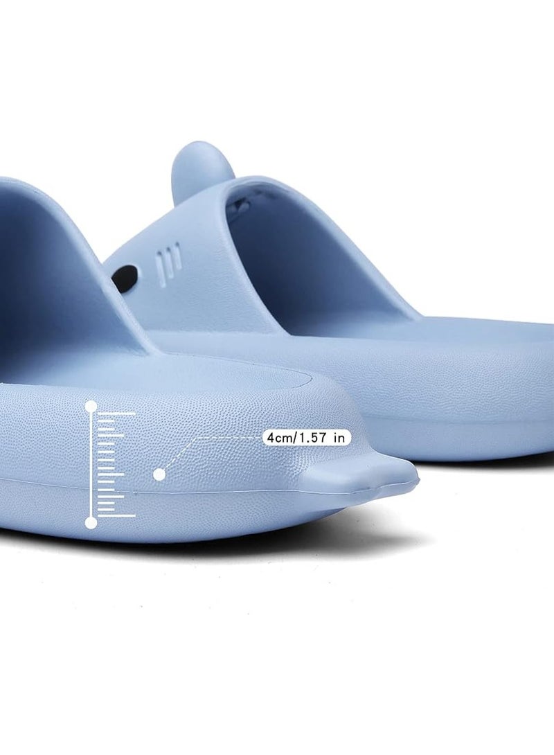 Unisex Shark Slippers, Summer Slippers, Bathing Slippers, Non-Slip Shower Bathing Shoes, Beach Sandals, Women Men Cloud Shark Slides Slippers - Image 3