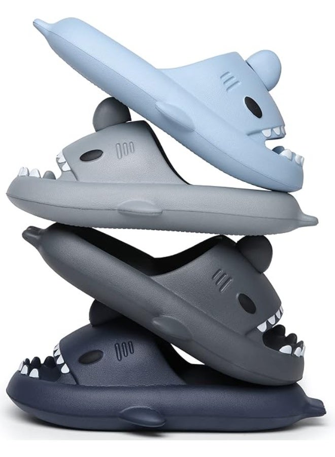Unisex Shark Slippers, Summer Slippers, Bathing Slippers, Non-Slip Shower Bathing Shoes, Beach Sandals, Women Men Cloud Shark Slides Slippers - Image 4