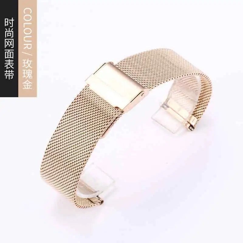 Bluejw Safe Buckle Quick Release Milanese Loop Stainless Steel Watch Band Replacement for DW Watches – 12mm 14mm 16mm 18mm 20mm 22mm 24mm Replace the Watch Strap - Image 1