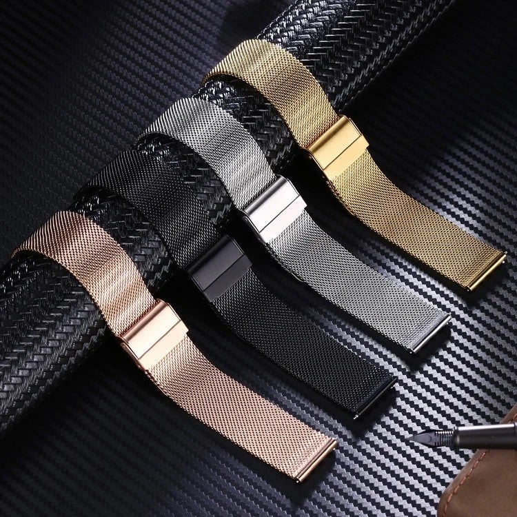Bluejw Safe Buckle Quick Release Milanese Loop Stainless Steel Watch Band Replacement for DW Watches – 12mm 14mm 16mm 18mm 20mm 22mm 24mm Replace the Watch Strap - Image 2