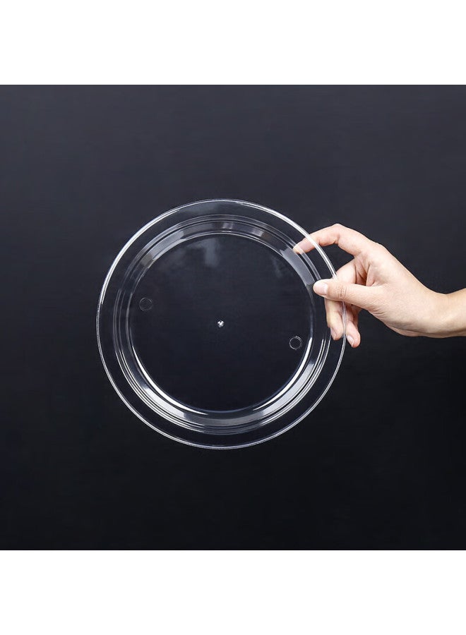 Jiamo Disposable Plates, 22cm 9-inch, 20 Pieces, Aviation Crystal Dishes, For Snacks, Barbecue, Picnic, Thickened Round Plates - Image 2
