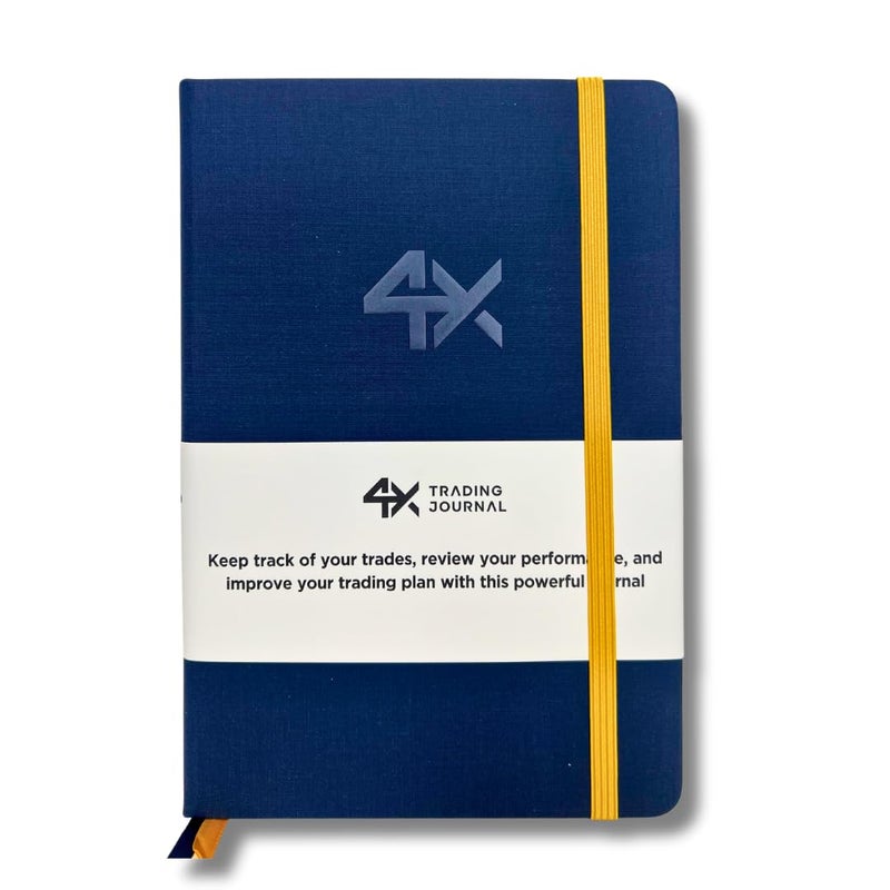 4X Trading Journal for Day Traders | Trade Log Book for Stocks, Forex, Options, Crypto | 12 Week Plan with 80 Trades | Trading Accessories | Neuroscience Based with Guided Trading Plan | Traders Gift - Image 1