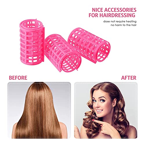 SWEETPEA�36MM Hair Rollers Plastic Snap on Roller Curlers for Hairdressing Styling for Girls & Women No Heat Wave Hair Curlers for Salon,Home Purpose Multicolor (6 PCS) (Jumbo) - Image 5