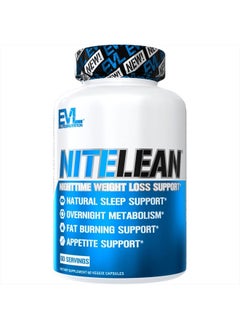Evlution Nutrition Night Time Fat Burner Support - Overnight Sleep and Weight Loss Support Pills with Thermogenic Green Tea and White Kidney Bean Extract - Diet Pills That Support Stubborn Fat Loss  - Image 1