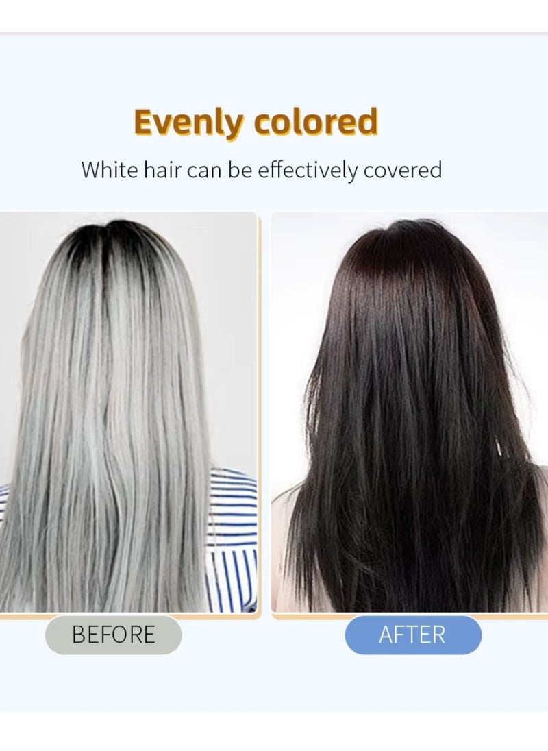 Carthaea - 500ml Black Hair Dye Shampoo Grey and White Hair Coverage Hair Color Shampoo for Women and Men Long Lasting Deeply Nourishing and Anti Hair Fall Hair Color Shampoo Herbal Hair Dye Shampoo - Image 1