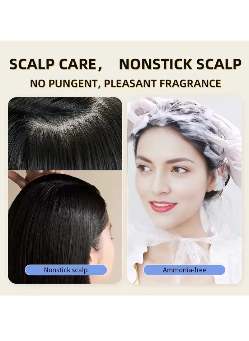 Carthaea - 500ml Black Hair Dye Shampoo Grey and White Hair Coverage Hair Color Shampoo for Women and Men Long Lasting Deeply Nourishing and Anti Hair Fall Hair Color Shampoo Herbal Hair Dye Shampoo - Image 1
