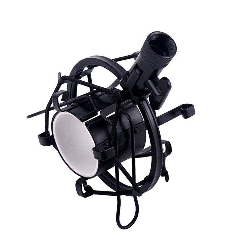 حامل الصدمات للميكروفون المعدني الأسود، مشبك مضاد للاهتزاز، حامل تعليق قوسي للميكروفونات المكثفة - Image 2