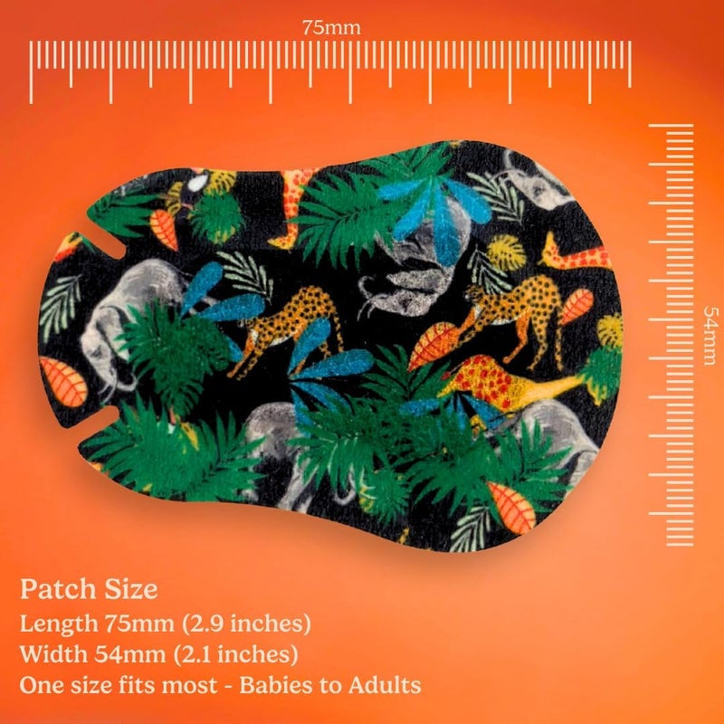 HIDESEE Speckles Kids Eye Patches (Wild Pack) Fun & Comfortable Hypoallergenic Patches for Amblyopia Treatment for Boys & Girls Includes Reward Chart (50 Pack) - Image 3