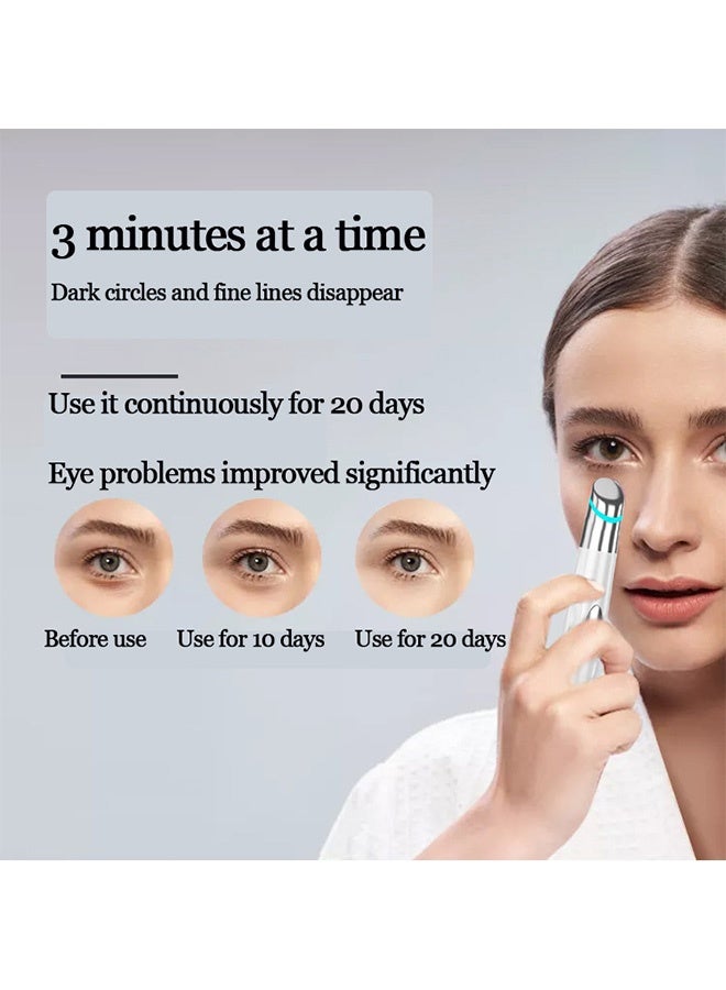 Quantum Electric Eye Massager Wand, Rechargeable Facial Massager,  Eye Massager for Dark Circles Eye Bags (White) - Image 5