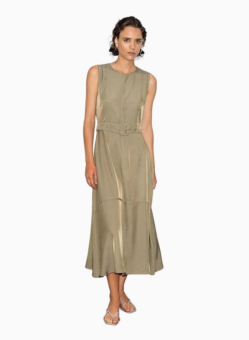 French Connection Celina Cupro Sleeveless Cargo Dress - Image 1